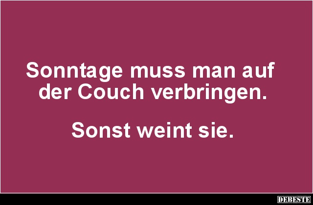 Sonntage muss man auf der Couch verbringen.. - Lustige Bilder | DEBESTE.de