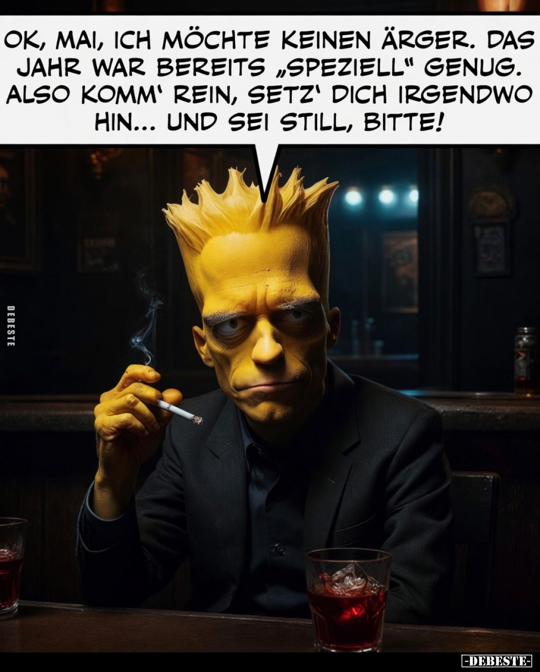 Ok, Mai, ich möchte keinen Ärger. Das Jahr war bereits „speziell“ genug.Also komm' rein, setz' dich irgendwo hin... und sei s...