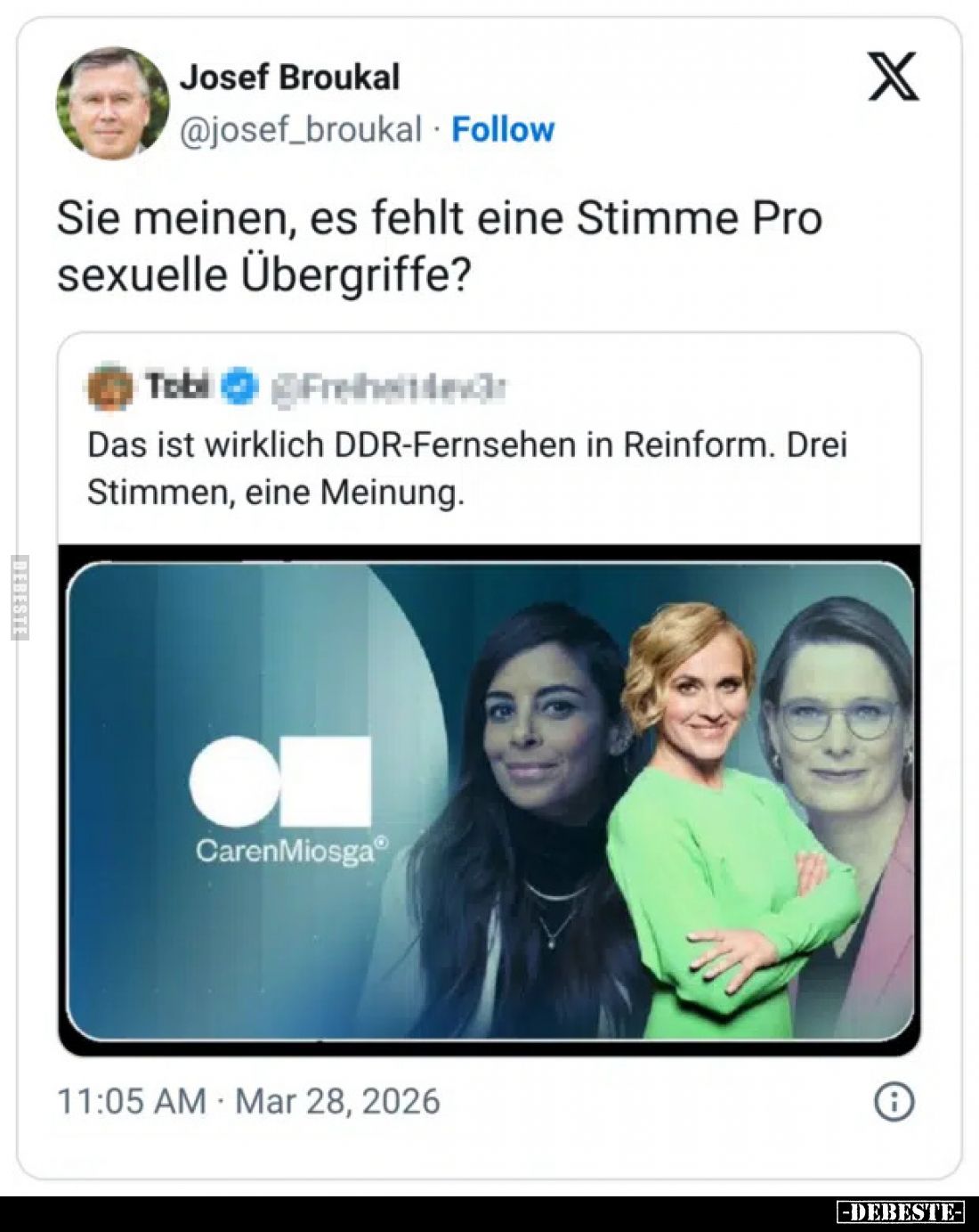 Sie meinen, es fehlt eine Stimme Pro se*xuelle Übergriffe?