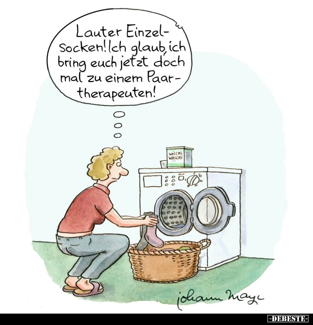 Lauter Einzel-Socken! Ich glaub, ich bring euch jetzt doch mal zu einem Paartherapeuten!