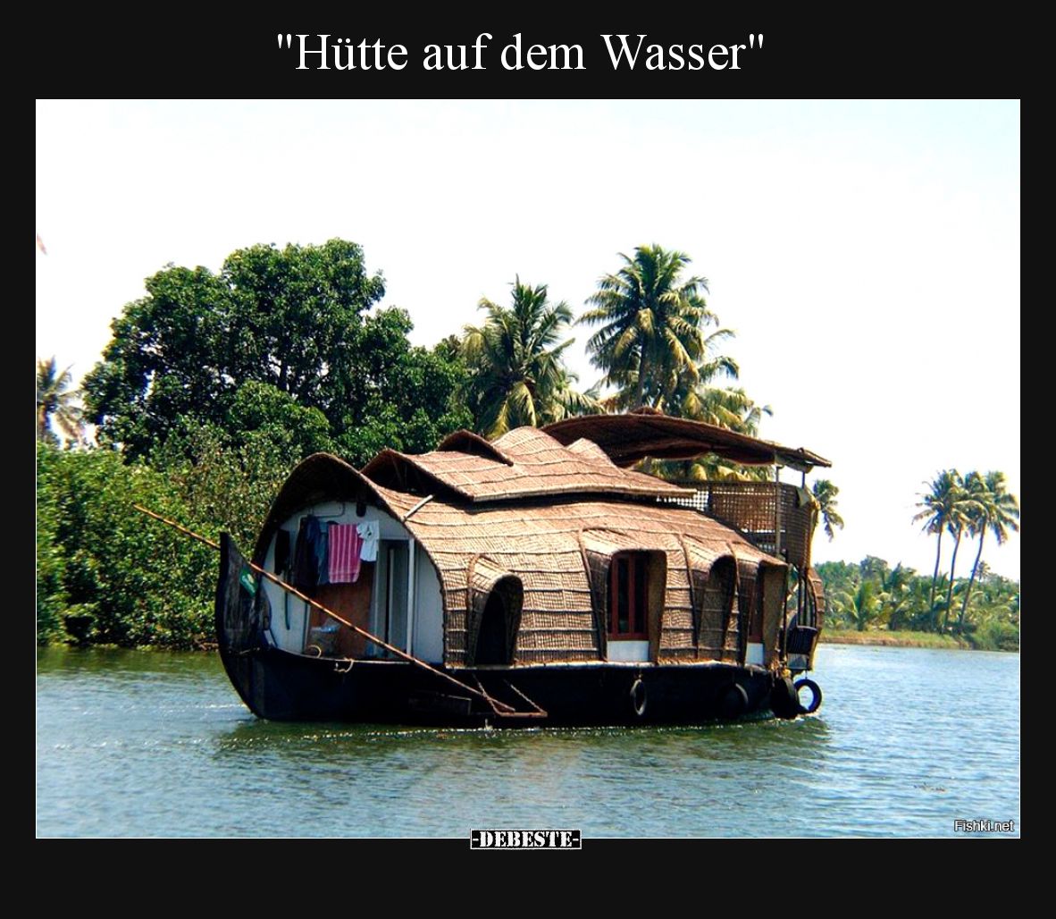 Hütte auf dem Wasser