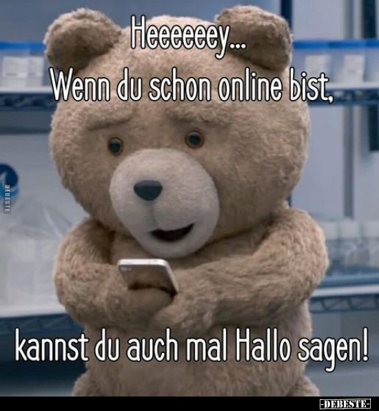Heeeeeey... Wenn du schon online bist, kannst du auch mal.. - Lustige Bilder | DEBESTE.de