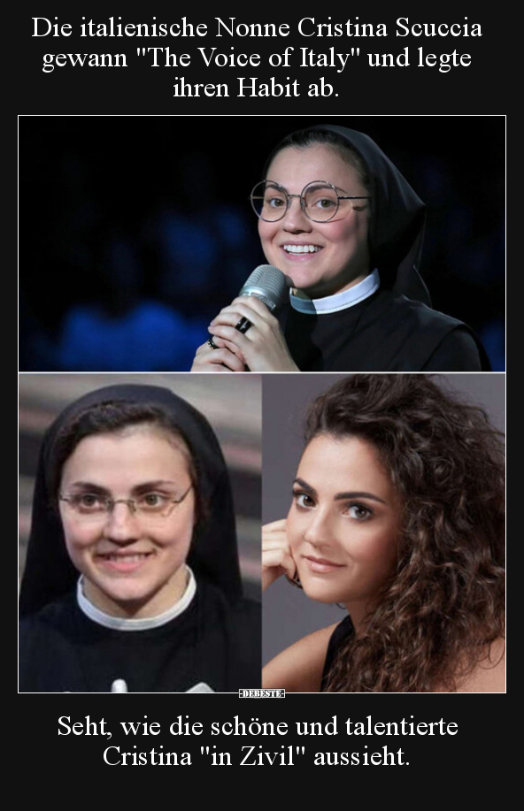 Die italienische Nonne Cristina Scuccia gewann "The Voice.." - Lustige Bilder | DEBESTE.de