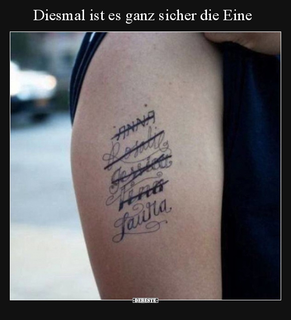 Diesmal ist es ganz sicher die Eine..