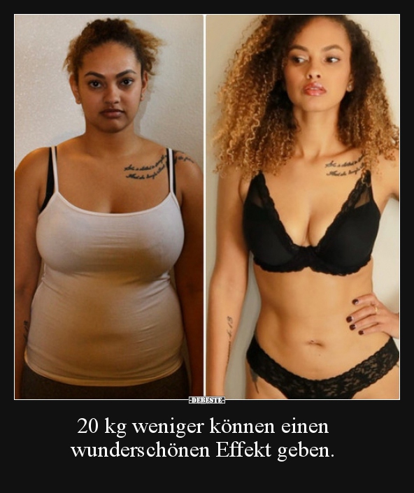 20 kg weniger können einen wunderschönen Effekt geben...