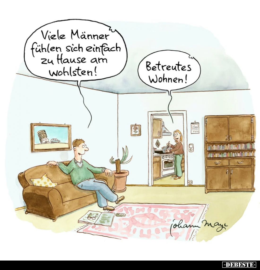 Viele Männer fühlen sich einfach zu Hause.. - Lustige Bilder | DEBESTE.de