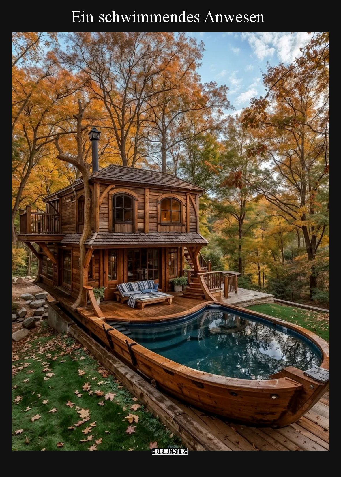 Ein schwimmendes Anwesen