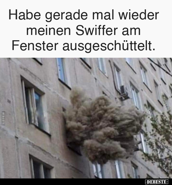 Habe gerade mal wieder meinen Swiffer am Fenster.. - Lustige Bilder | DEBESTE.de