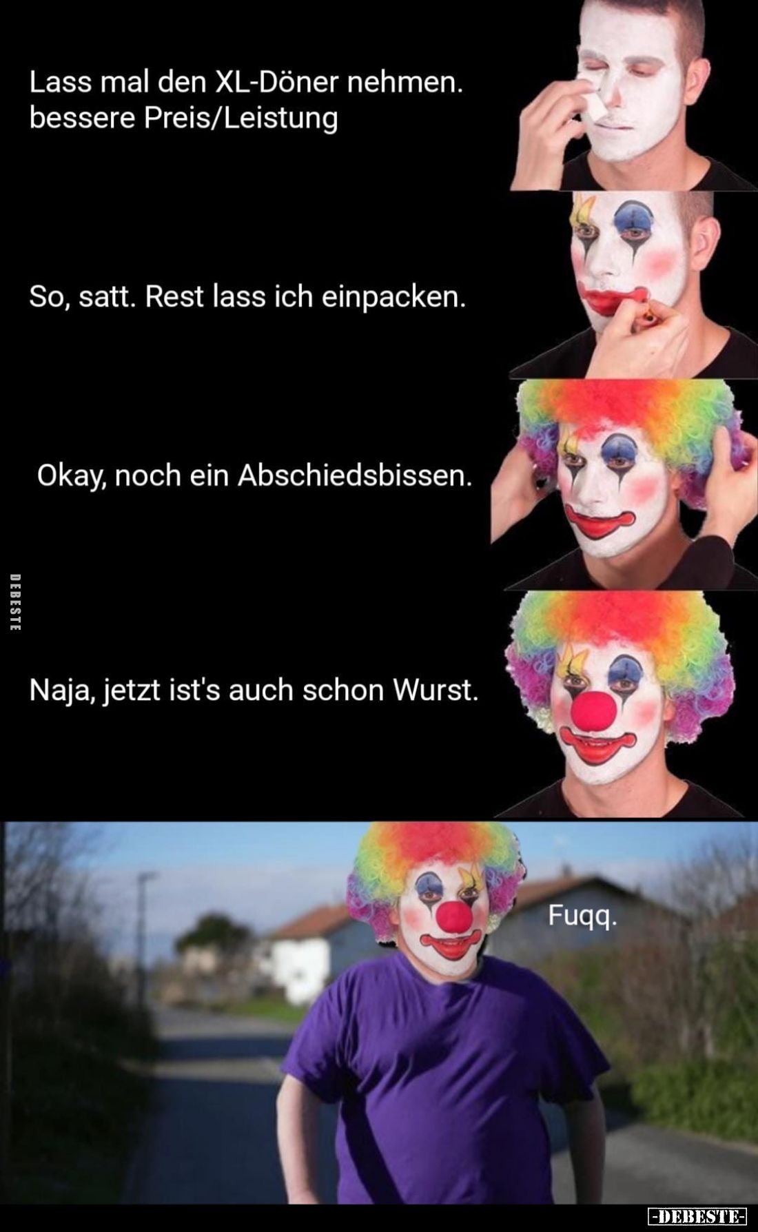 Lass mal den XL-Döner nehmen. Bessere Preis/Leistung. -
So, satt. Rest lass ich einpacken. -
Okay, noch ein Abschiedsbissen...