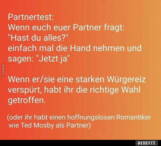 Partnertest: Wenn euch euer Partner fragt: "Hast du.." - Lustige Bilder | DEBESTE.de