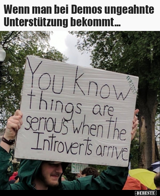 Wenn man bei Demos ungeahnte Unterstützung bekommt... - Lustige Bilder | DEBESTE.de