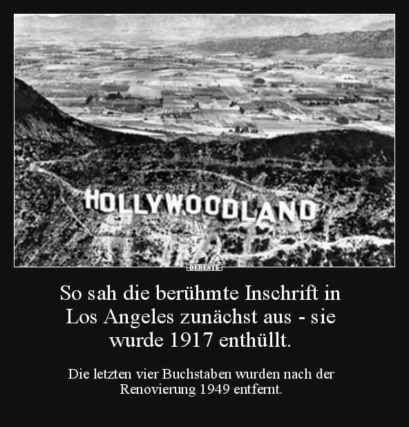 So sah die berühmte Inschrift in Los Angeles zunächst aus..