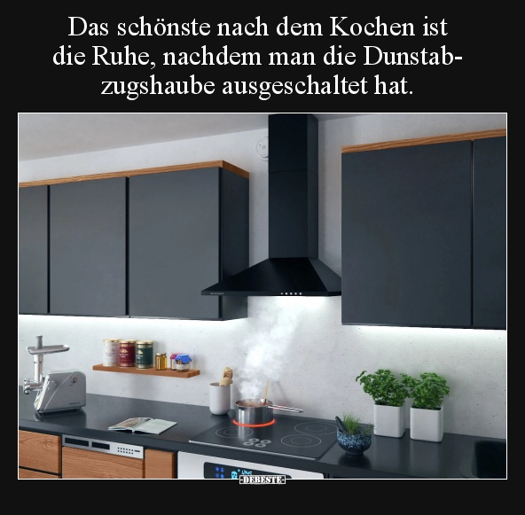 Das schönste nach dem Kochen ist die Ruhe.. - Lustige Bilder | DEBESTE.de