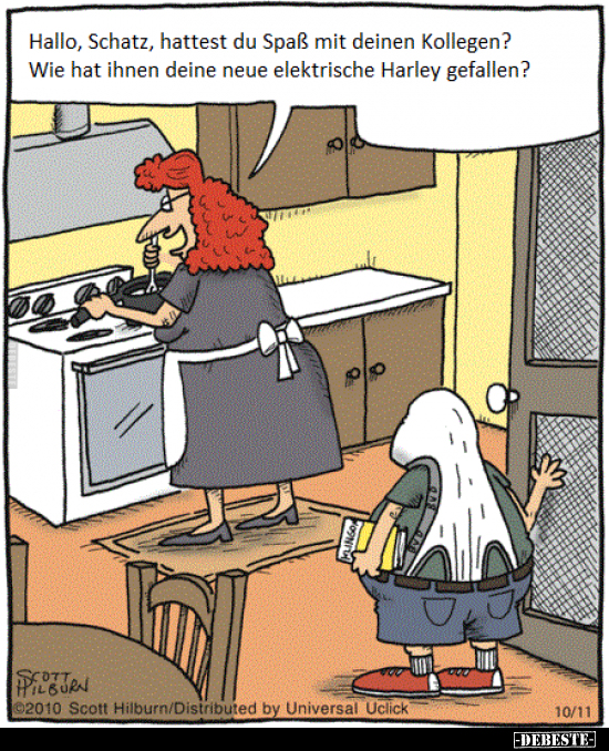 Hallo, Schatz, hattest du Spaß mit deinen Kollegen?..