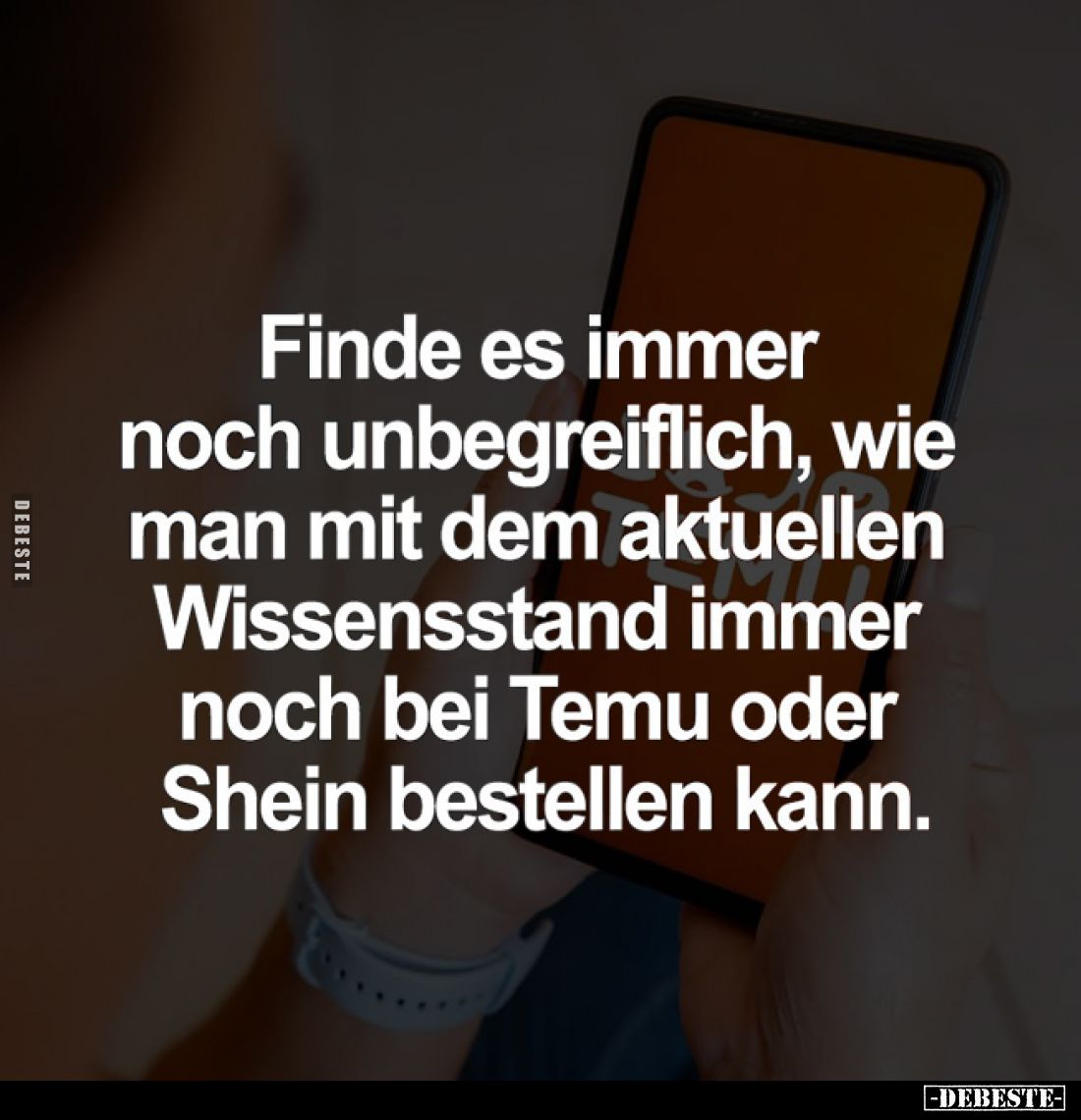 Finde es immer noch unbegreiflich, wie man mit dem aktuellen Wissensstand immer noch bei Temu oder Shein bestellen kann.