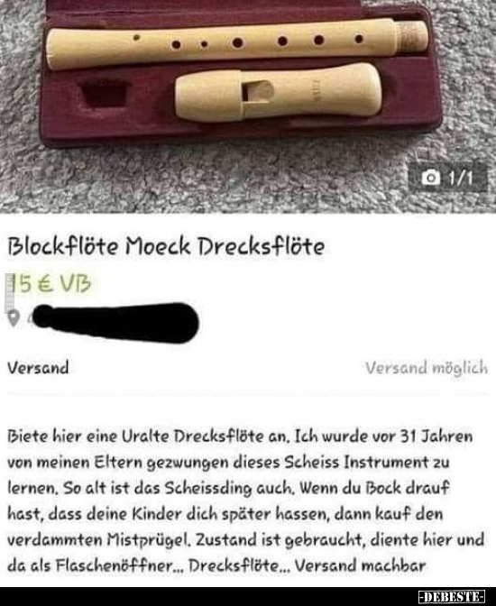 Blockflöte Moeck Drecksflöte.. - Lustige Bilder | DEBESTE.de