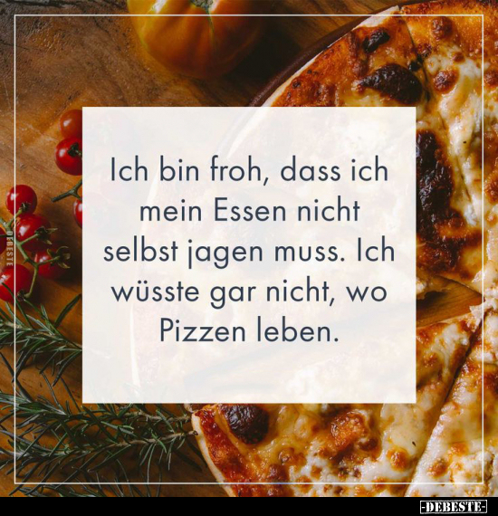 Ich bin froh, dass ich mein Essen nicht selbst jagen muss.. - Lustige Bilder | DEBESTE.de