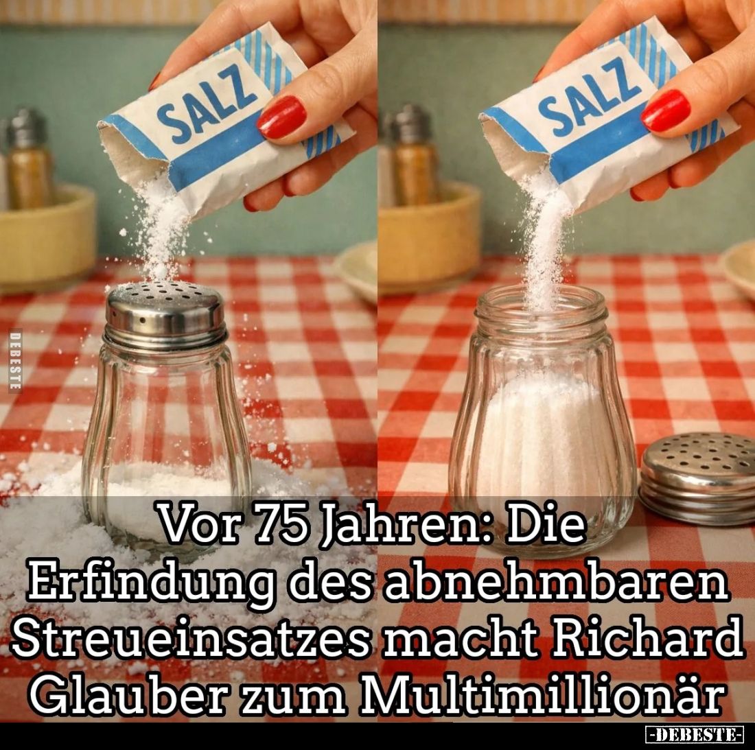 Vor 75 Jahren: Die Erfindung des abnehmbaren Streueinsatzes macht Richard Glauber zum Multimillionär.