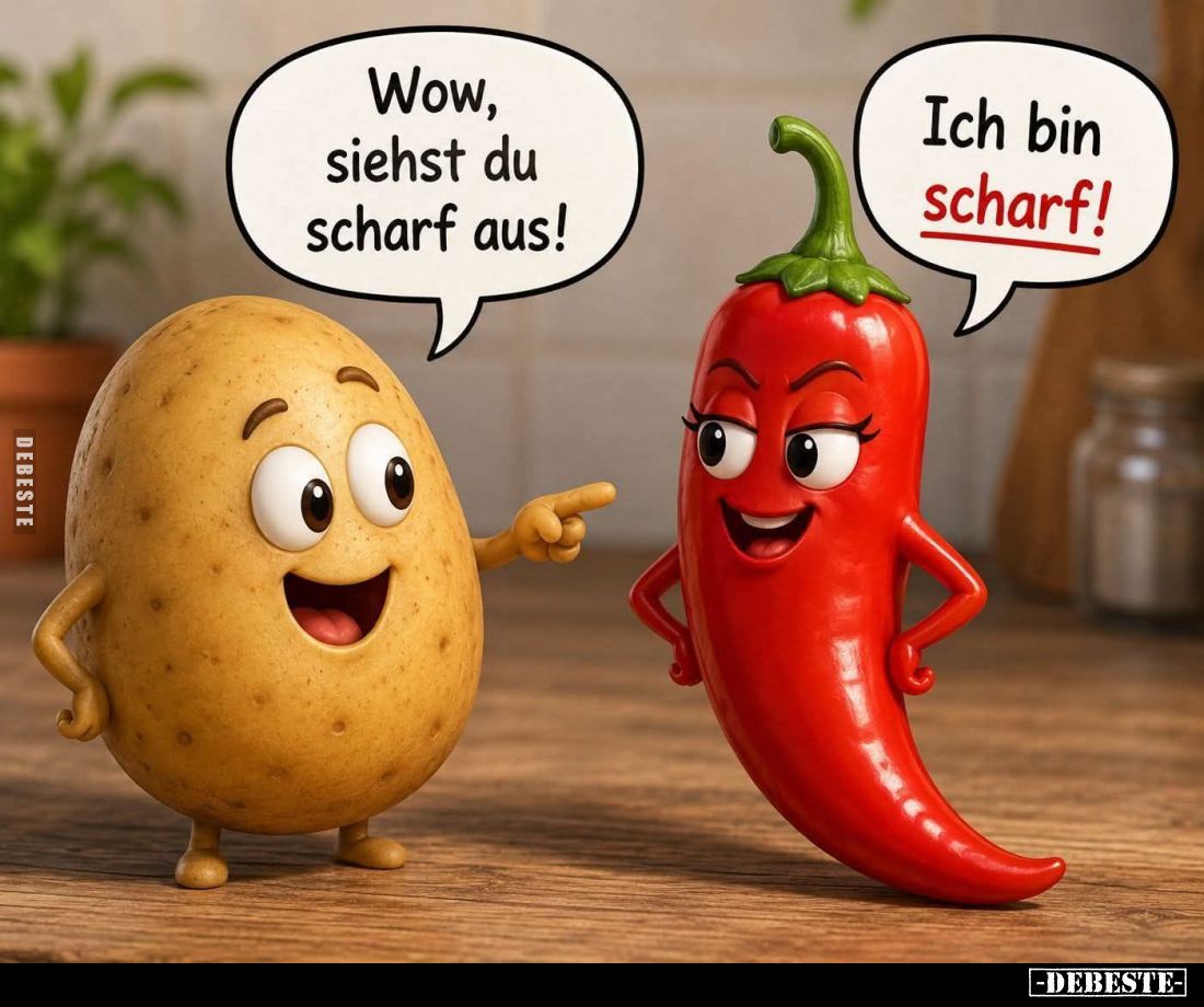 Wow, siehst du scharf aus! -
Ich bin scharf!