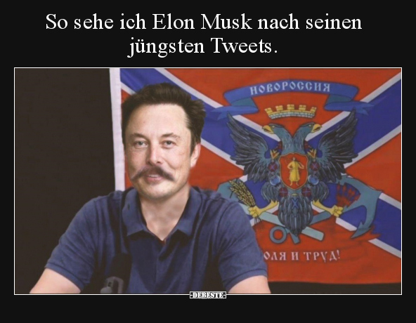 So sehe ich Elon Musk nach seinen jüngsten Tweets... - Lustige Bilder | DEBESTE.de