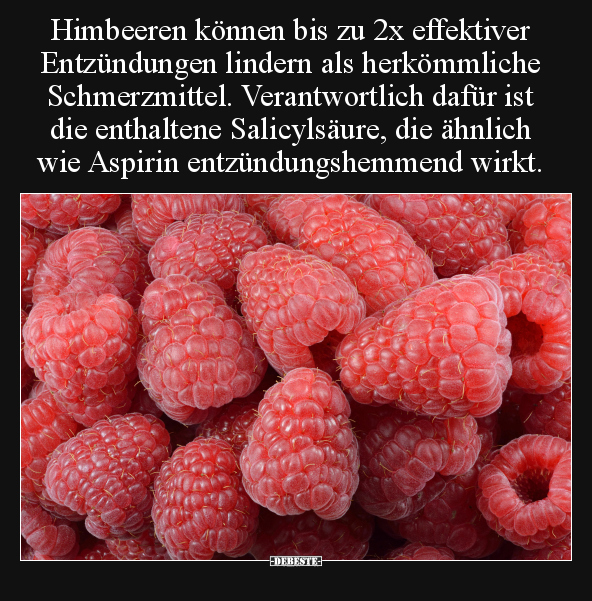 Himbeeren, Aspirin