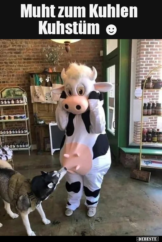 Muht zum Kuhlen Kuhstüm.
