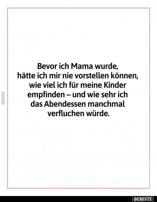 Mama, Kinder, Sehr, Abendessen