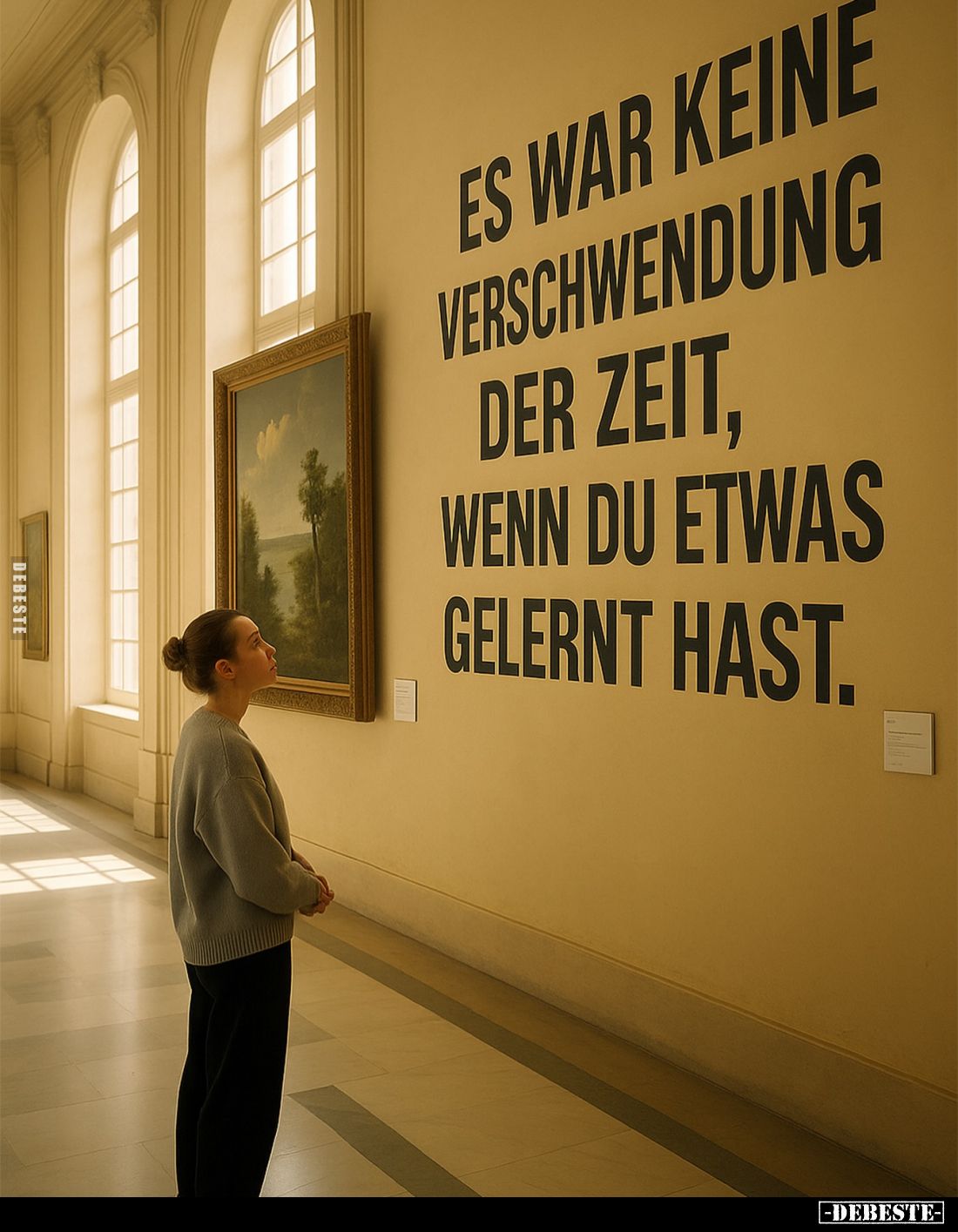 Es war keine Verschwendung der Zeit, wenn du etwas gelernt hast.