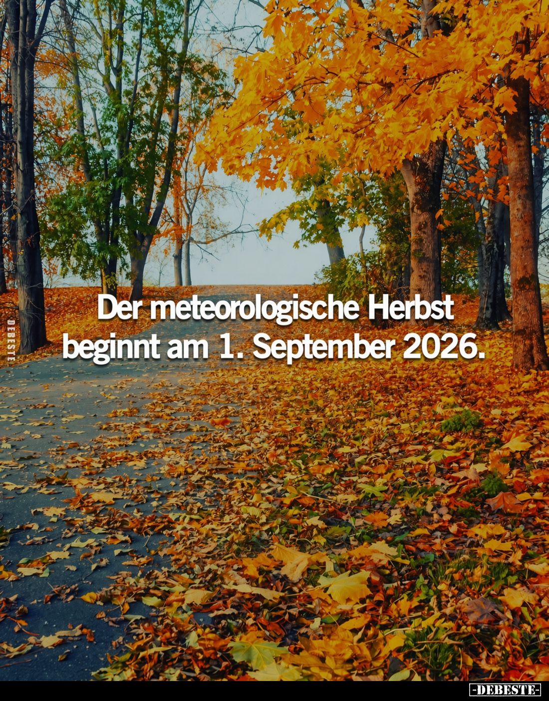 Der meteorologische Herbst beginnt am 1. September 2026.
