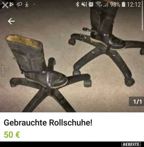 Gebrauchte Rollschuhe! 50 €.. - Lustige Bilder | DEBESTE.de