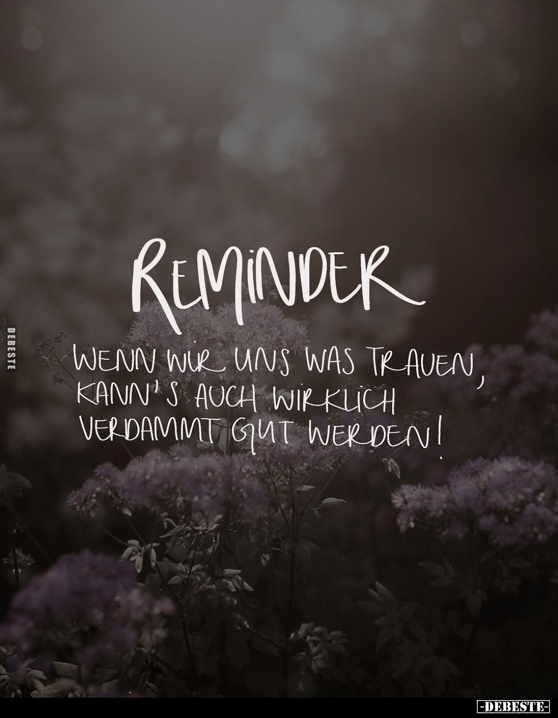 Reminder:
wenn wir uns was trauen, kann's auch wirklich verdammt gut werden!