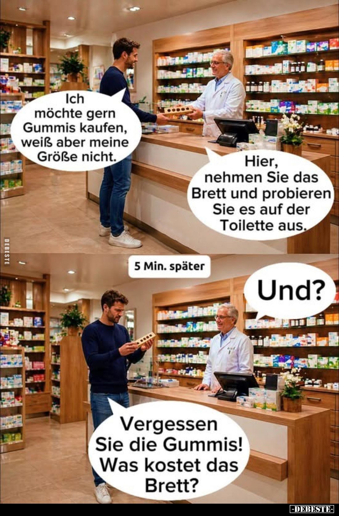 Ich möchte gern Gummis kaufen, weiß aber meine Größe nicht.
-
Hier, nehmen Sie das Brett und probieren Sie es auf der Toile...