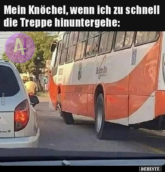 Mein Knöchel, wenn ich zu schnell die Treppe..