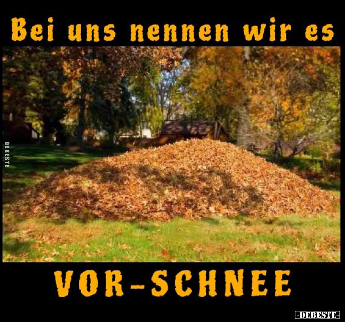 Bei uns nennen wir es
VOR-SCHNEE.