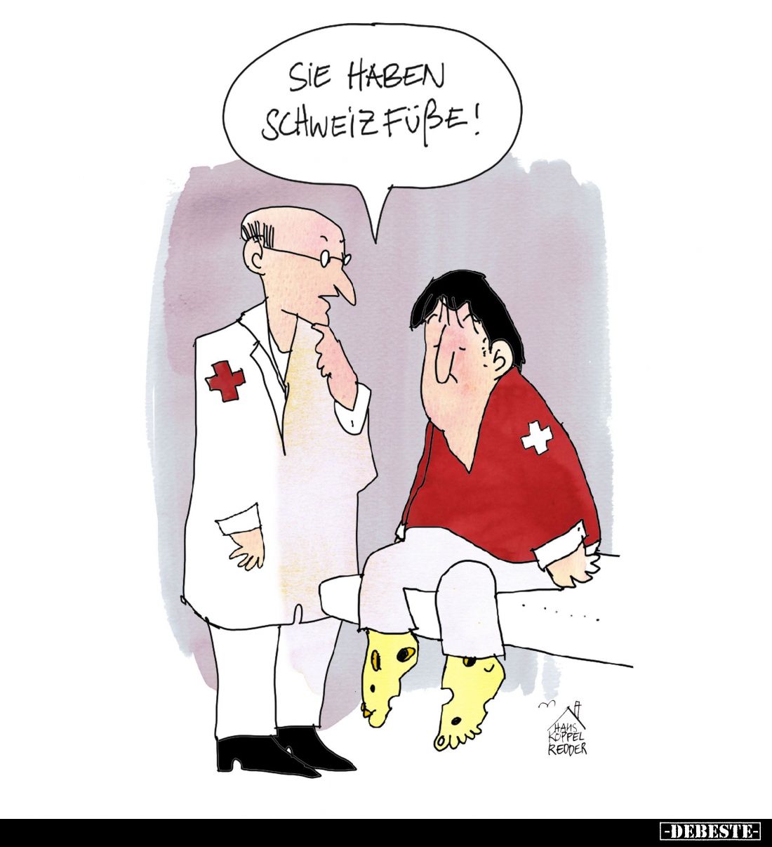 Sie haben Schweiz Füße!