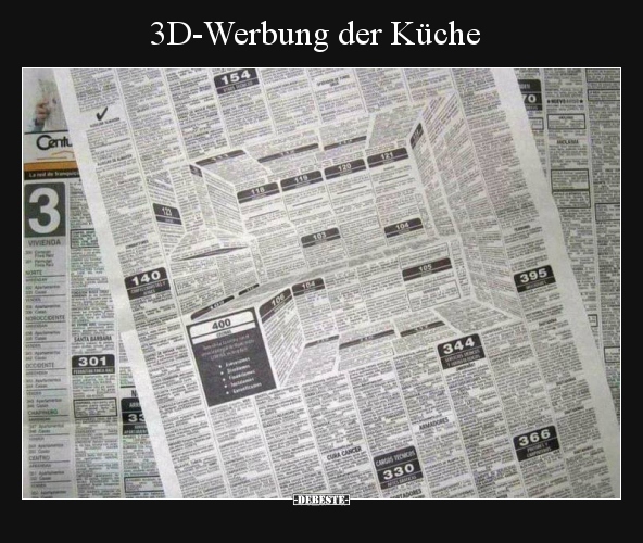 3D-Werbung der Küche..
