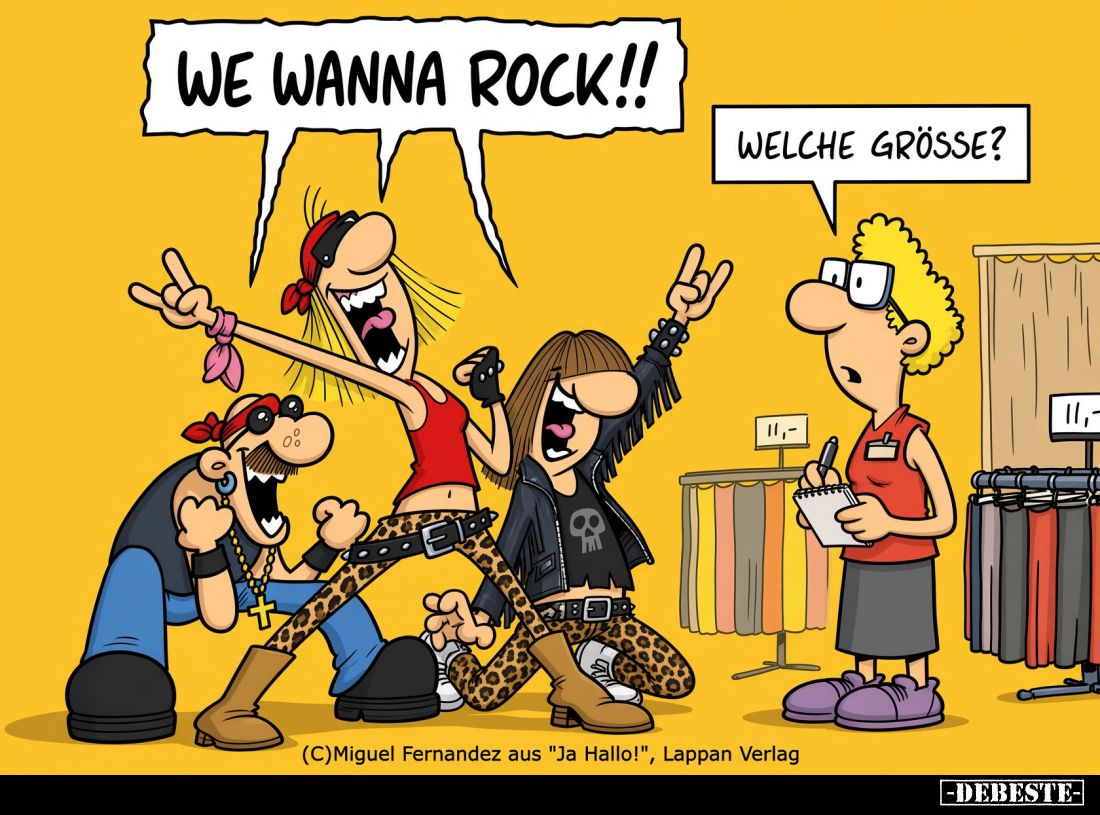 We wanna rock! -
Welche Größe?