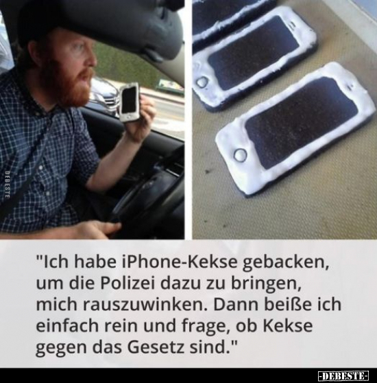 Ich habe iPhone-Kekse gebacken, um die Polizei dazu zu.. - Lustige Bilder | DEBESTE.de
