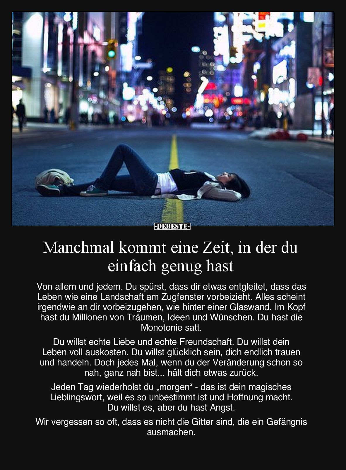 Manchmal kommt eine Zeit, in der du einfach genug hast.. - Lustige Bilder | DEBESTE.de