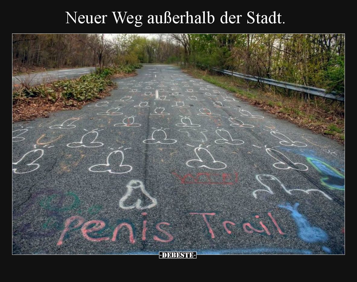 Neuer Weg außerhalb der Stadt