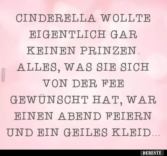 Cinderella wollte eigentlich gar keinen Prinzen.. - Lustige Bilder | DEBESTE.de