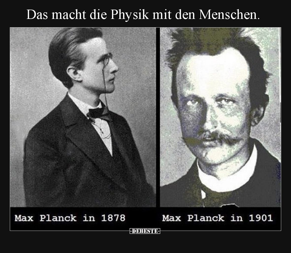 Das macht die Physik mit den Menschen.