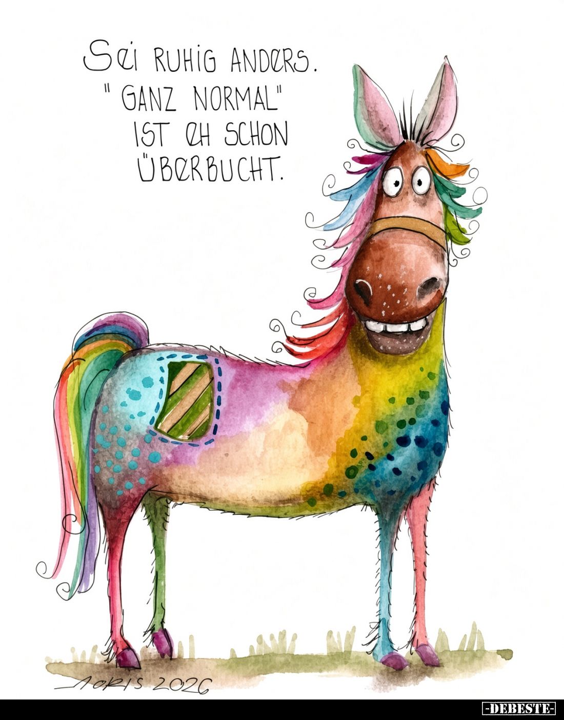 Sei ruhig anders. "Ganz normal" ist eh schon überbucht.