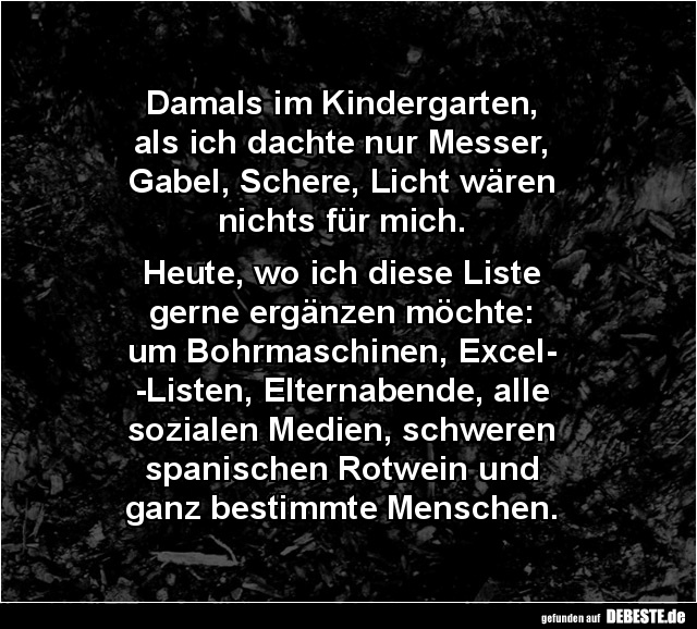 Damals im Kindergarten, als ich dachte nur Messer... - Lustige Bilder | DEBESTE.de