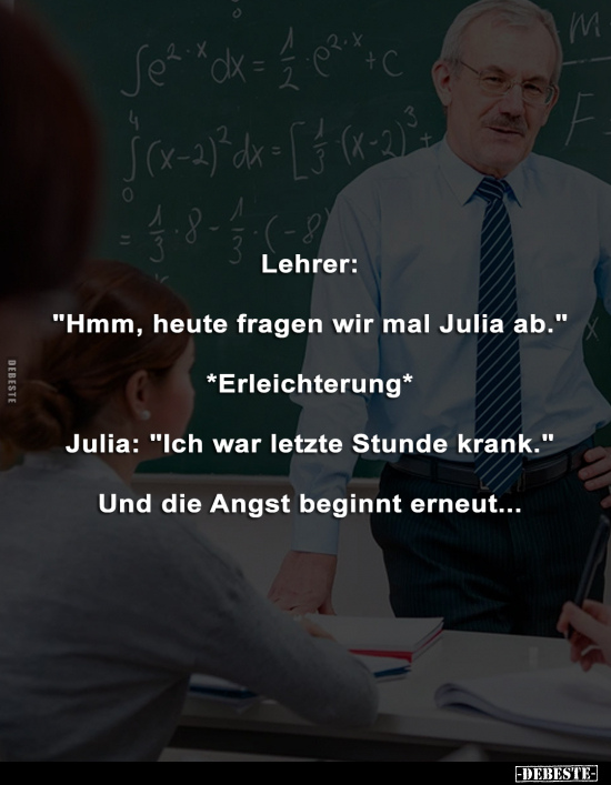 Lehrer, Heute, Erleichterung, Angst