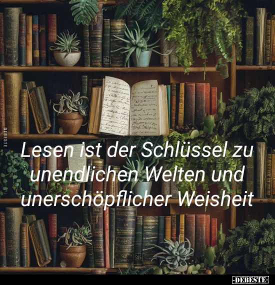 Lesen ist der Schlüssel zu unendlichen Welten.. - Lustige Bilder | DEBESTE.de