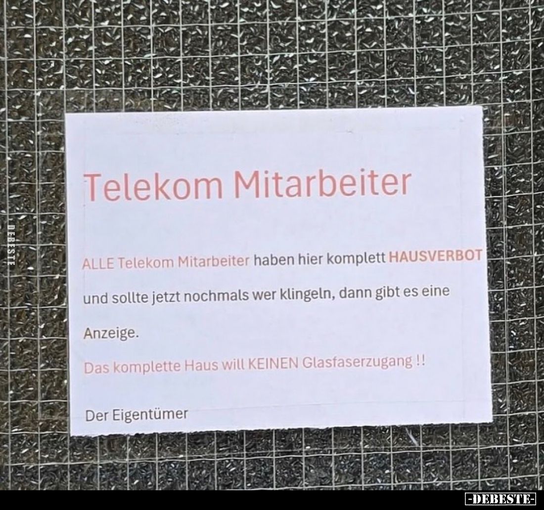 Telekom Mitarbeiter. ALLE Telekom Mitarbeiter haben hier.. - Lustige Bilder | DEBESTE.de