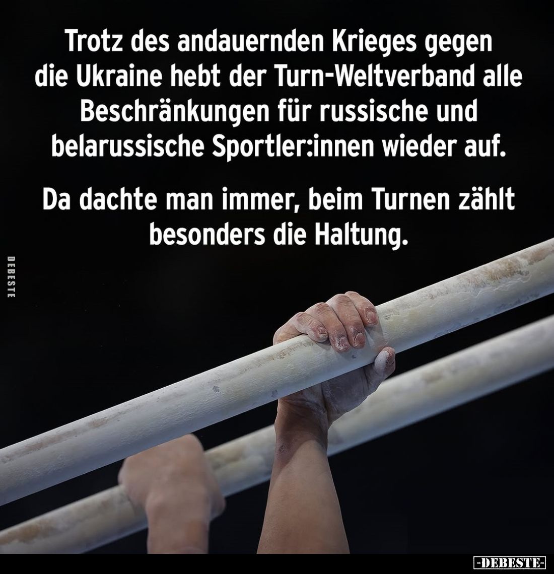 Trotz des andauernden Krieges gegen die Ukraine hebt der Turn-Weltverband alle Beschränkungen für russische und belarussische...
