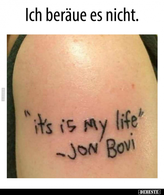 Ich beräue es nicht.