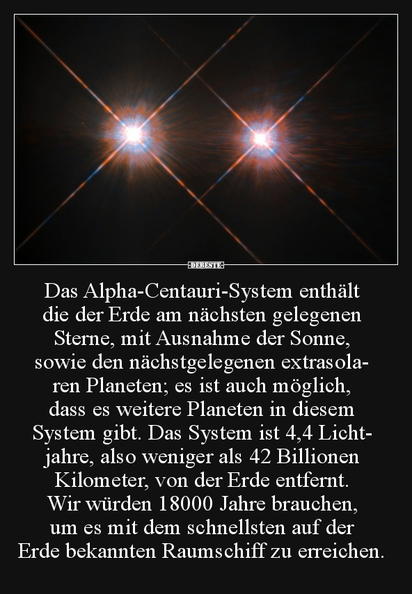 Das Alpha-Centauri-System enthält die der Erde am.. - Lustige Bilder | DEBESTE.de